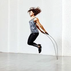 Domyos Women's Cardio Fitness Contrasting Wide Waistband Leggings Energy