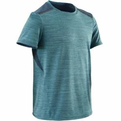 Domyos Exercise & Fitness Apparel Boys' Gym T-Shirt Breathable Synthetic Short-Sleeved S500