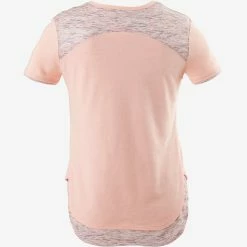 Domyos 500, Breathable Cotton Short-Sleeved Gym T-Shirt, Kids' Exercise & Fitness Apparel