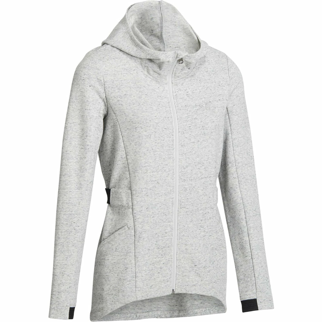 Domyos Women's Gym & Pilates Long Hooded Jacket