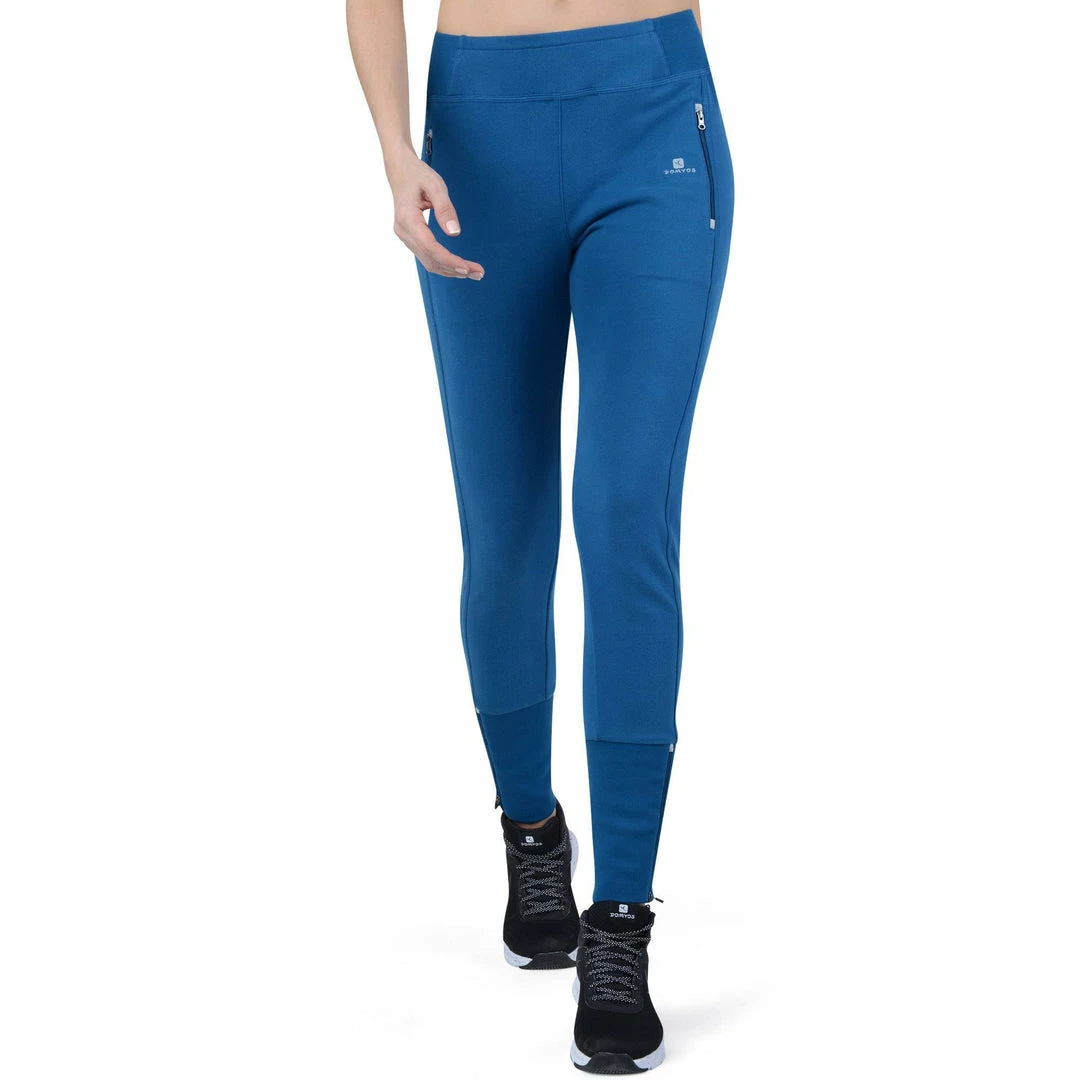 Domyos, Brushed Jersey Zipped-Ankle Gym & Pilates Leggings, Women's