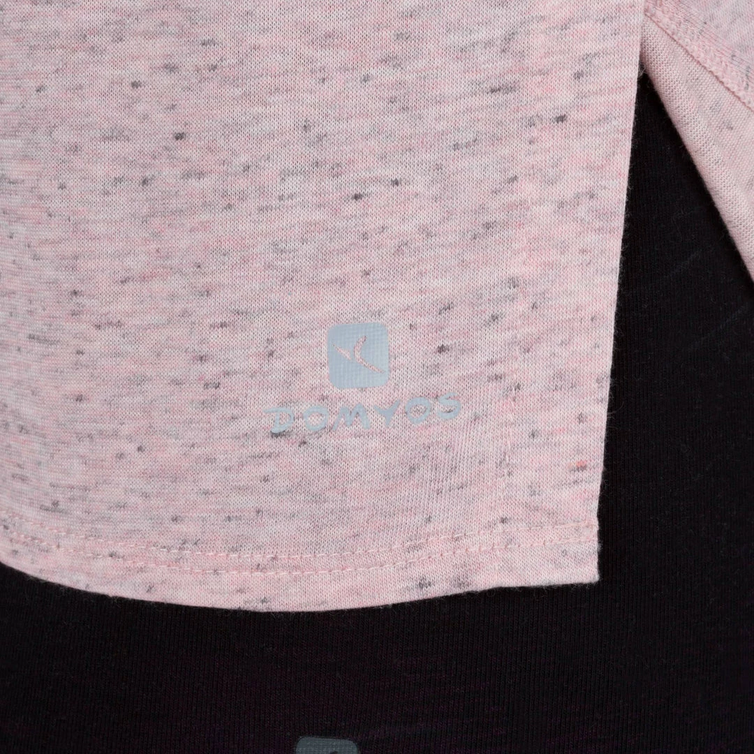 Domyos Short-Sleeve Athletic V-Neck T-Shirt, Women's