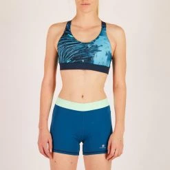 Domyos Exercise & Fitness Apparel Women's Cardio Fitness Zip-Up Bra Energy 500