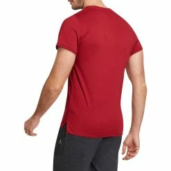 Domyos Men's Gym & Pilates Slim-Fit Cotton T-Shirt
