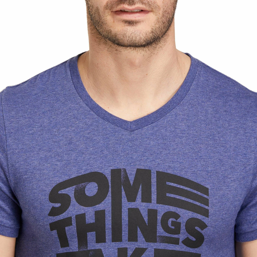 Domyos Men's Gym & Pilates Slim-Fit Cotton T-Shirt