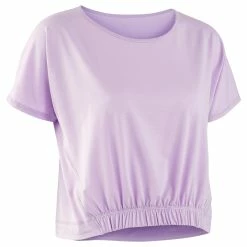 Domyos Exercise & Fitness Apparel Loose Cropped Fitness T-Shirt, Women's