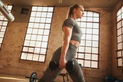 Domyos Seamless Short Sleeve Cropped Fitness T-Shirt, Women’s Exercise & Fitness Apparel