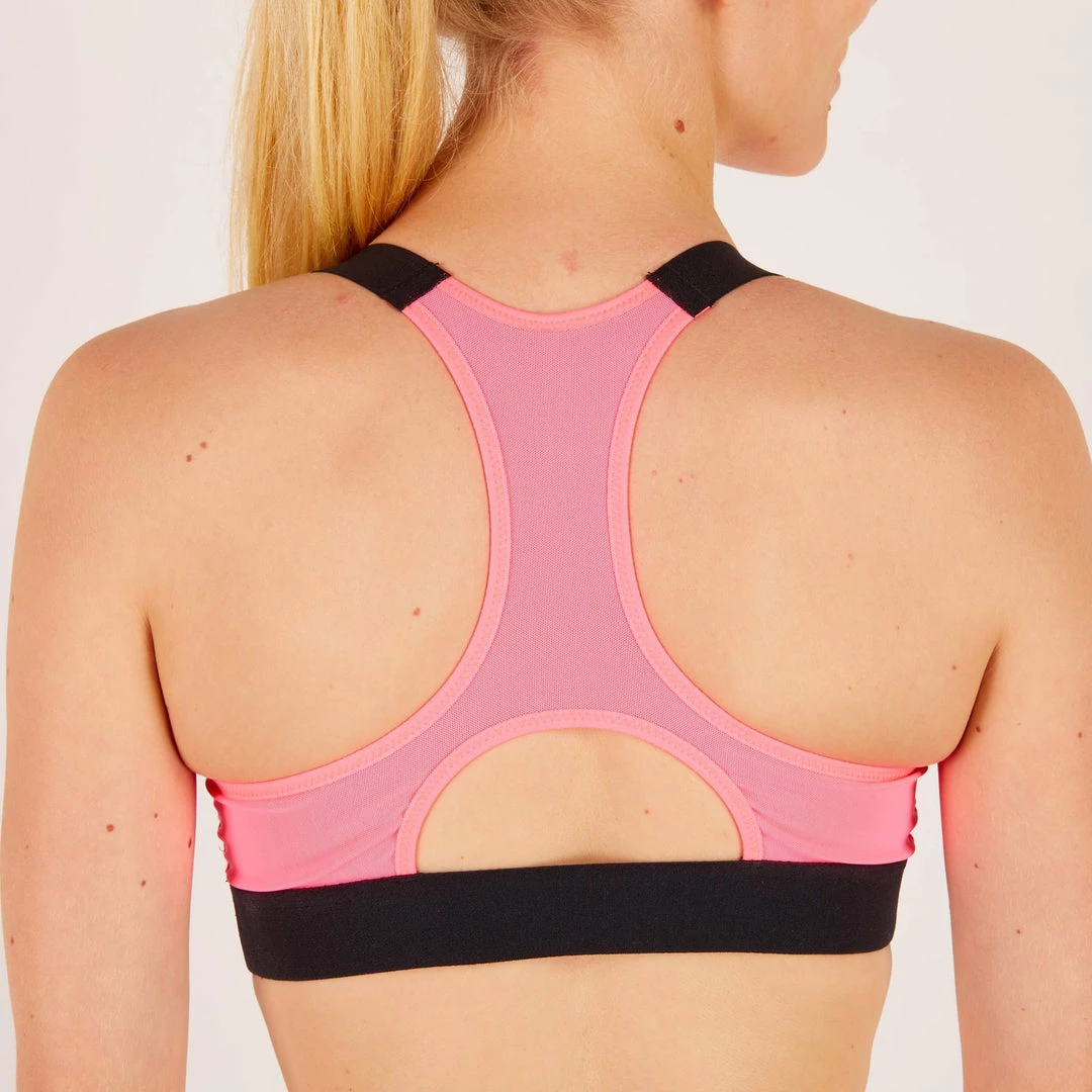 Domyos Exercise & Fitness Apparel Women's Cardio Fitness Zip-Up Bra Energy 500