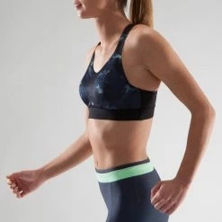 Domyos Exercise & Fitness Apparel Women's Cardio Fitness Zip-Up Bra Energy 500