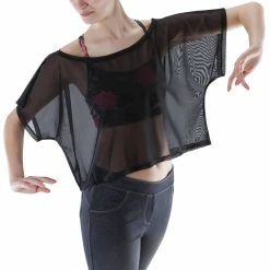 Domyos Exercise & Fitness Apparel Women's Dance Transparent Cropped T-Shirt