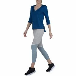 Domyos Gym & Pilates Slim-Fit Cotton Leggings, Women's