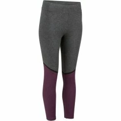 Domyos Gym & Pilates Slim-Fit Cotton Leggings, Women's