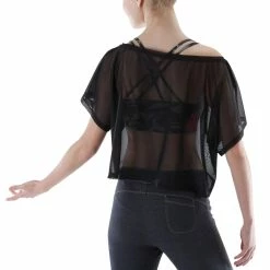 Domyos Exercise & Fitness Apparel Women's Dance Transparent Cropped T-Shirt