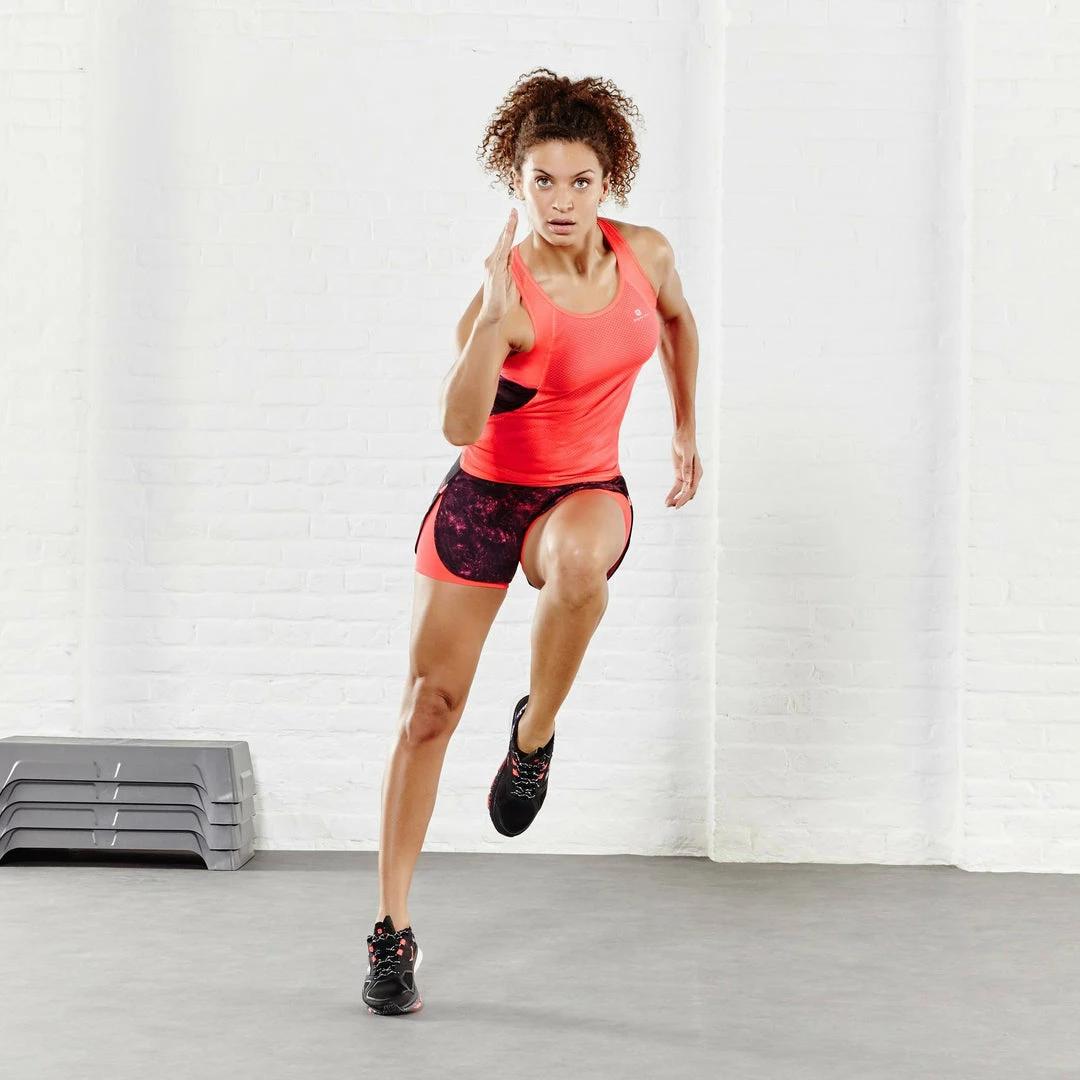 Domyos Women's Cardio Fitness Long Breathable Tank Top Energy Xtreme Exercise & Fitness Apparel