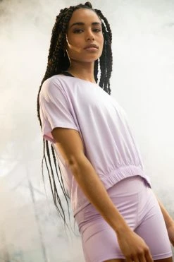 Domyos Exercise & Fitness Apparel Loose Cropped Fitness T-Shirt, Women's