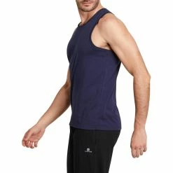 Domyos Nyamba 500, Pilates And Gentle Gym Tank Top, Men's Exercise & Fitness Apparel