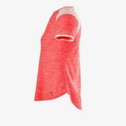 Domyos S500, Short-Sleeved Breathable Synthetic Gym T-Shirt, Girls Exercise & Fitness Apparel