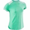 Domyos S500, Short-Sleeved Breathable Synthetic Gym T-Shirt, Girls Exercise & Fitness Apparel