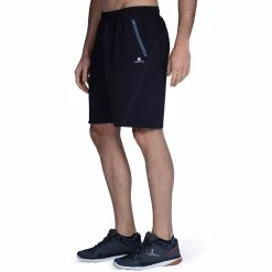 Domyos Men's Cardio Fitness Zip-Pocket Shorts Energy