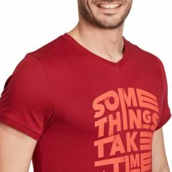 Domyos Men's Gym & Pilates Slim-Fit Cotton T-Shirt