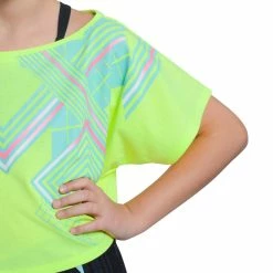 Domyos Girls' Dance Short-Sleeved Short And Loose T-Shirt Exercise & Fitness Apparel