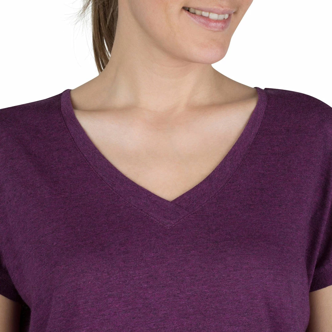 Domyos Short-Sleeve Athletic V-Neck T-Shirt, Women's