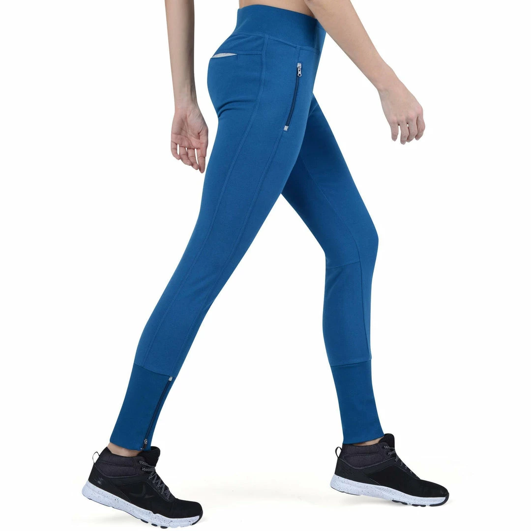 Domyos, Brushed Jersey Zipped-Ankle Gym & Pilates Leggings, Women's
