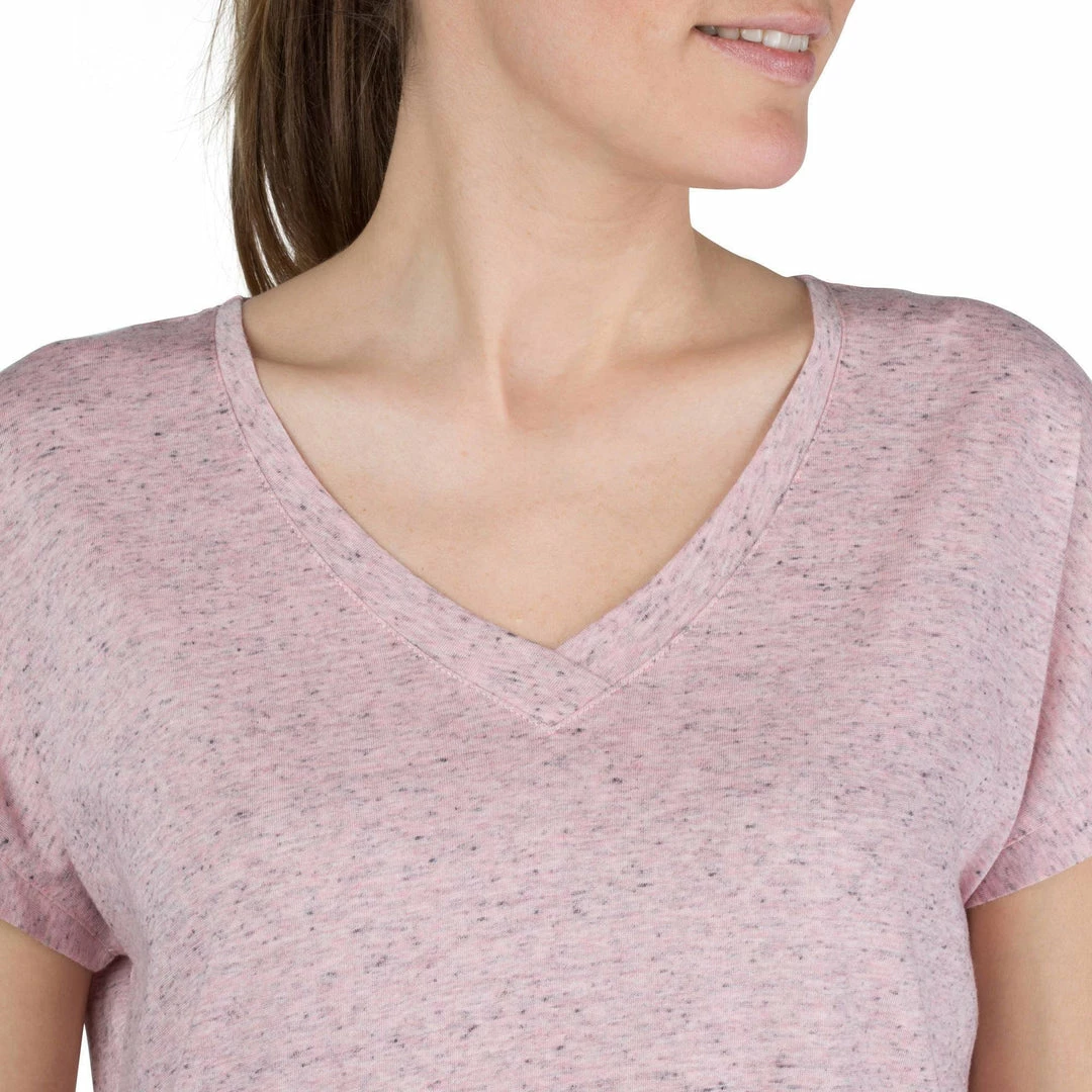 Domyos Short-Sleeve Athletic V-Neck T-Shirt, Women's