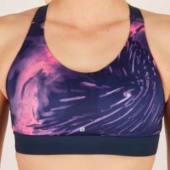 Domyos Exercise & Fitness Apparel Women's Cardio Fitness Zip-Up Bra Energy 500