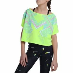 Domyos Girls' Dance Short-Sleeved Short And Loose T-Shirt Exercise & Fitness Apparel