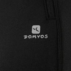 Domyos S900, Warm Breathable Slim-Fit Gym Pants, Girls'