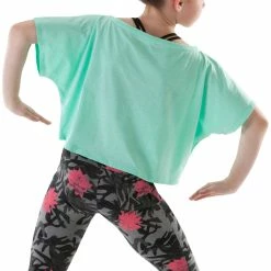 Domyos Girls' Dance Short-Sleeved Short And Loose T-Shirt Exercise & Fitness Apparel