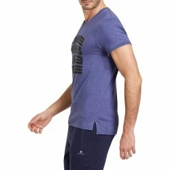 Domyos Men's Gym & Pilates Slim-Fit Cotton T-Shirt