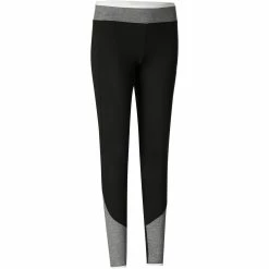Domyos Women's Cardio Fitness Contrasting Wide Waistband Leggings Energy