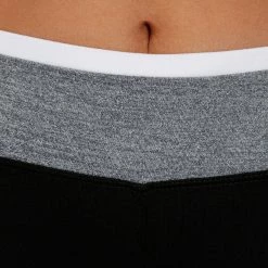 Domyos Women's Cardio Fitness Contrasting Wide Waistband Leggings Energy