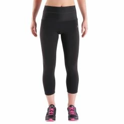Domyos Shape+ Women's Fitness Flat-Stomach 7/8 Leggings - Black