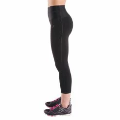 Domyos Shape+ Women's Fitness Flat-Stomach 7/8 Leggings - Black