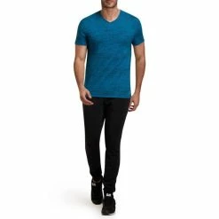 Domyos Men's Gym & Pilates Skinny-Fit T-Shirt