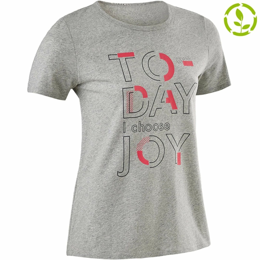 Domyos 100, Recycled Short-Sleeved Gym T-Shirt, Kids'