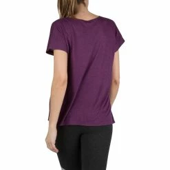 Domyos Short-Sleeve Athletic V-Neck T-Shirt, Women's
