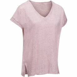 Domyos Short-Sleeve Athletic V-Neck T-Shirt, Women's