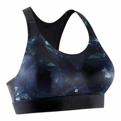 Domyos Exercise & Fitness Apparel Women's Cardio Fitness Zip-Up Bra Energy 500