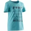 Domyos TS MC 100 TB PRINT B T-SHIRT BLU Exercise & Fitness Apparel