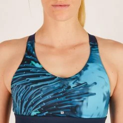 Domyos Exercise & Fitness Apparel Women's Cardio Fitness Zip-Up Bra Energy 500