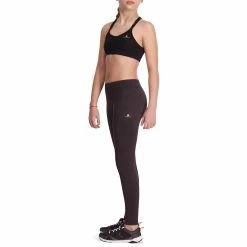 Domyos S500, Warm Breathable Synthetic Gym Leggings, Kids'
