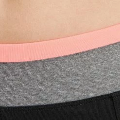 Domyos Women's Cardio Fitness Contrasting Polyester Waistband Leggings Energy