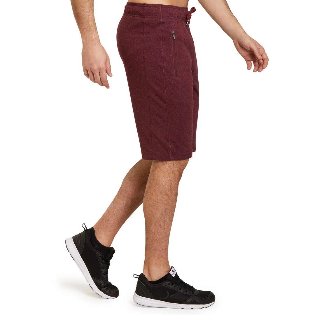 Domyos Slim-Fit Cotton Athletic Shorts, Men's Exercise & Fitness Apparel