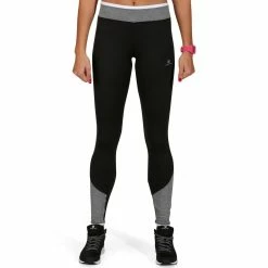 Domyos Women's Cardio Fitness Contrasting Wide Waistband Leggings Energy