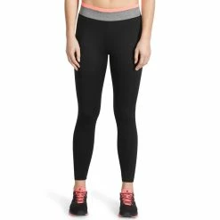 Domyos Women's Cardio Fitness Contrasting Polyester Waistband Leggings Energy