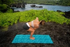 Kimjaly Gentle Yoga Comfort Mat 173 Cm ⨯ 61 Cm ⨯ 8 Mm - Dark Blue Palms